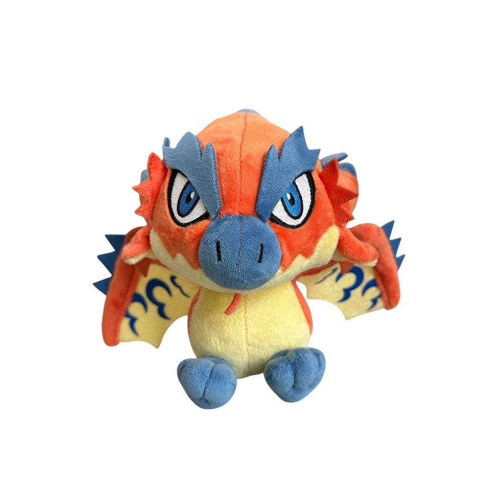 Capcom Monster Hunter Chibi Plush Orange Blue Dragon 7” Retired Soft Toy
